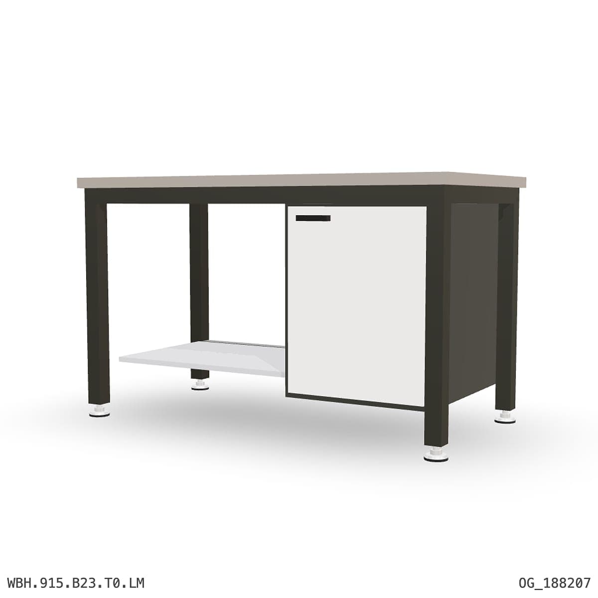 Heavy Duty Workbench 1500mm — Laminated Timber (42mm HDF), under-bench storage by Atomic Tawk