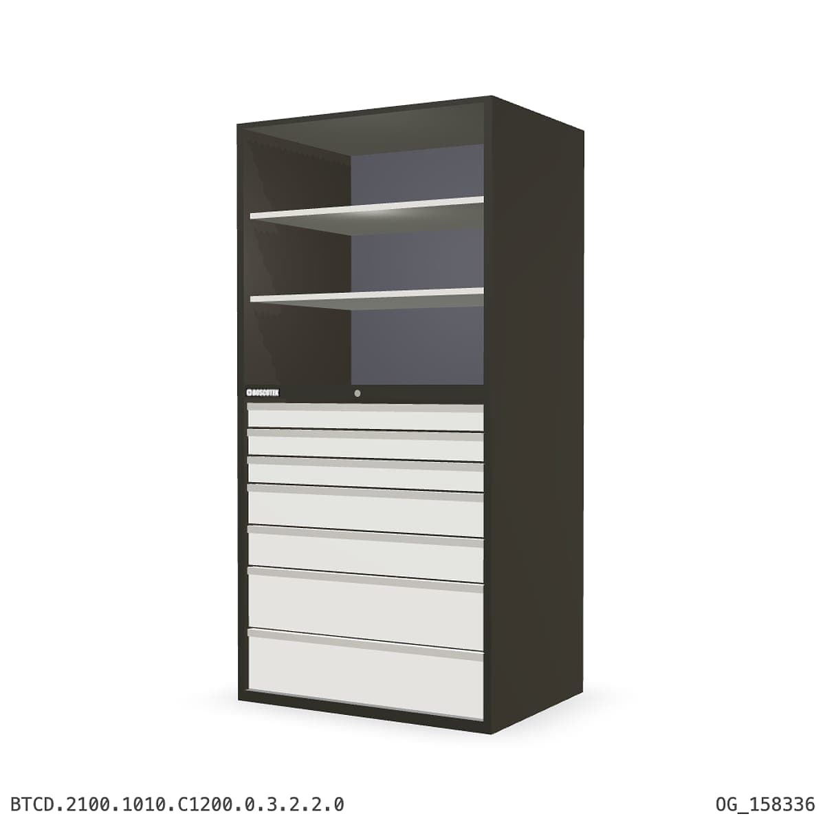 Combination Cabinet 1010W × 2100H — D Series, C1200 Drawer Bay by Atomic Tawk