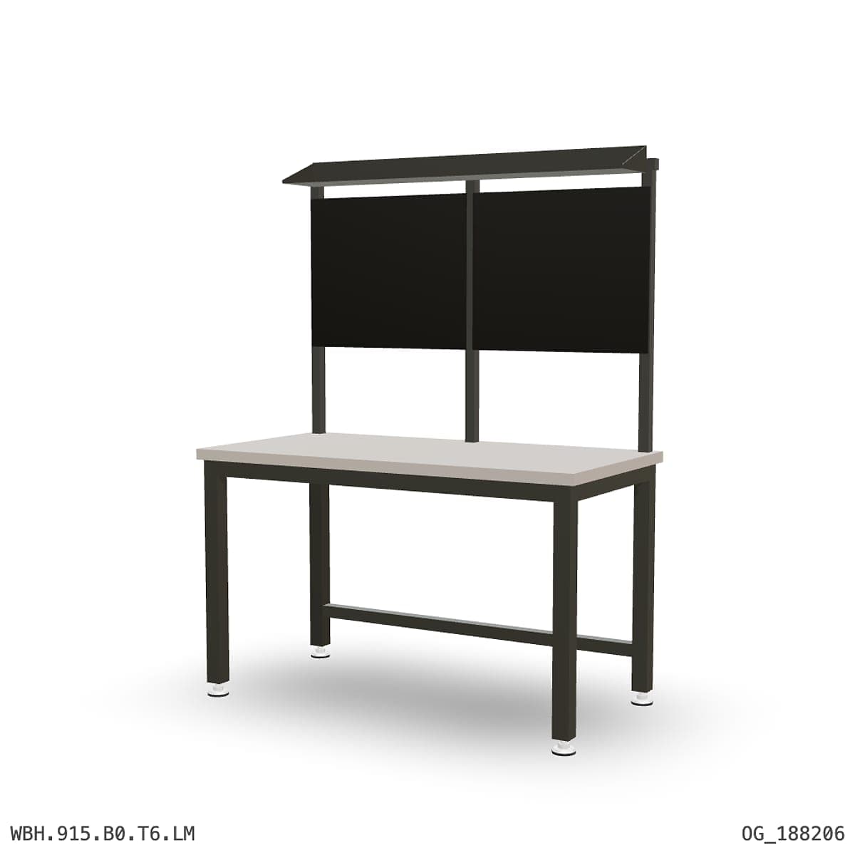 Heavy Duty Workbench 1500mm — Laminated Timber (42mm HDF), overhead shelving by Atomic Tawk