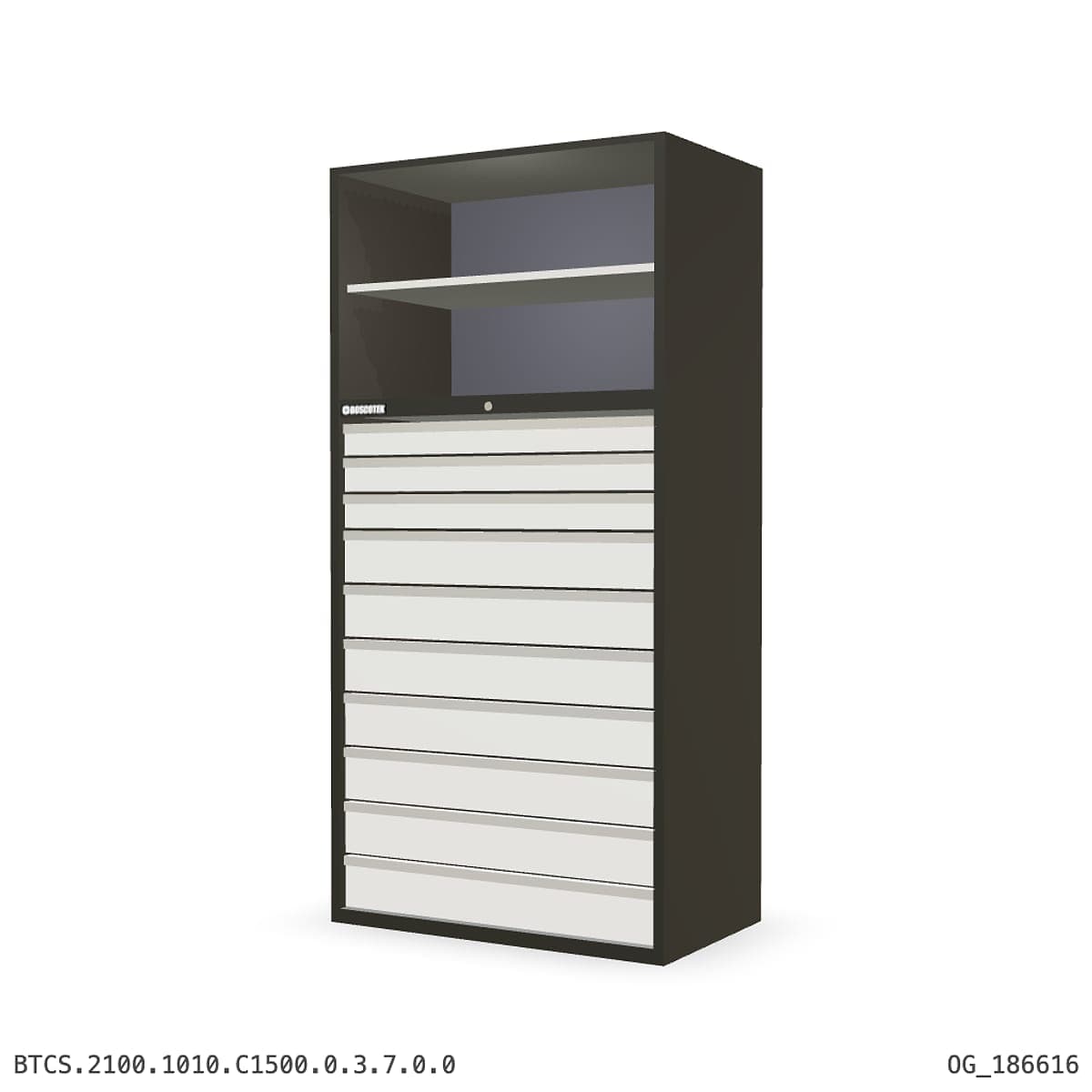 Combination Cabinet 1010W × 2100H — S Series, C1500 Drawer Bay by Atomic Tawk