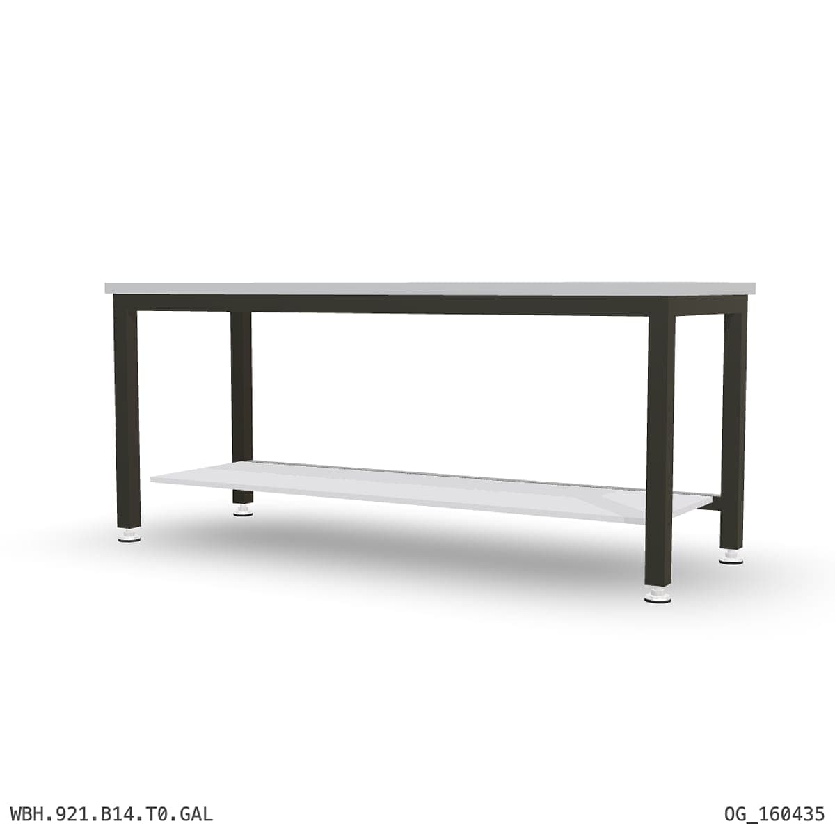 Heavy Duty Workbench 2100mm — Galvanised Steel, under-bench storage by Atomic Tawk