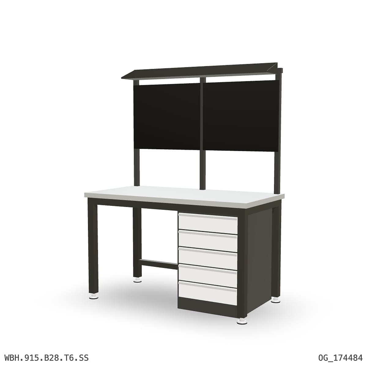 Heavy Duty Workbench 1500mm — Stainless Steel (1.2mm 304), under-bench storage + overhead shelving by Atomic Tawk