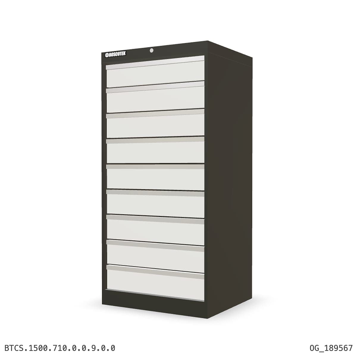HD Cabinet 710W × 1500H — S Series, 9-Drawer by Atomic Tawk