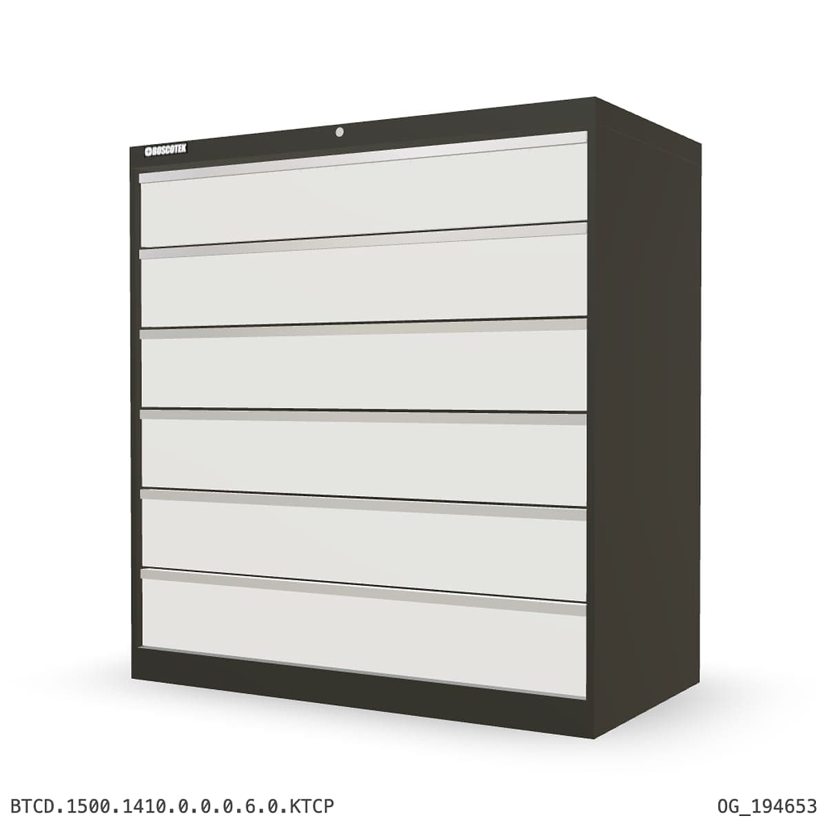 HD Cabinet 1410W × 1500H — D Series, 6-Drawer by Atomic Tawk