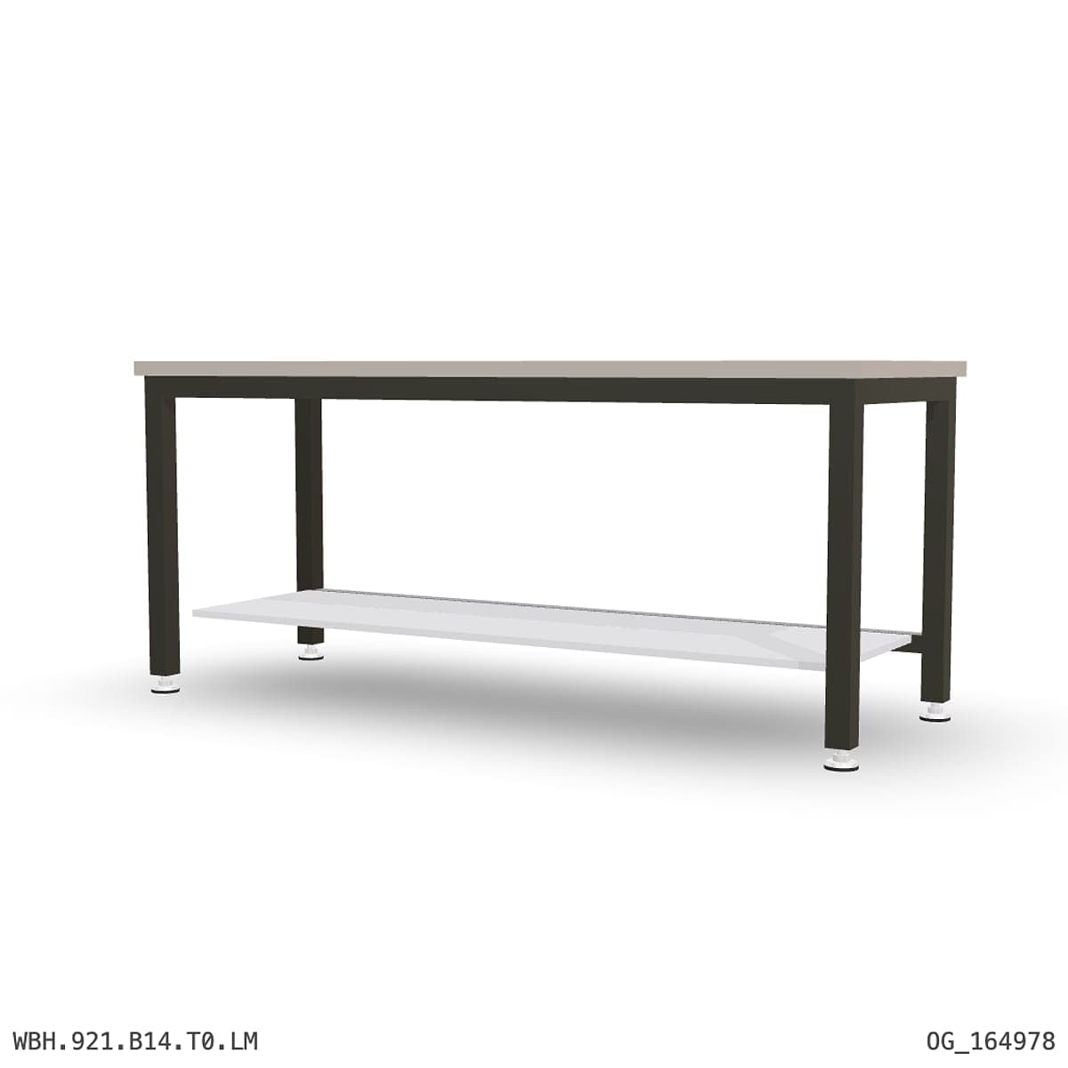 Heavy Duty Workbench 2100mm — Laminated Timber (42mm HDF), under-bench storage by Atomic Tawk