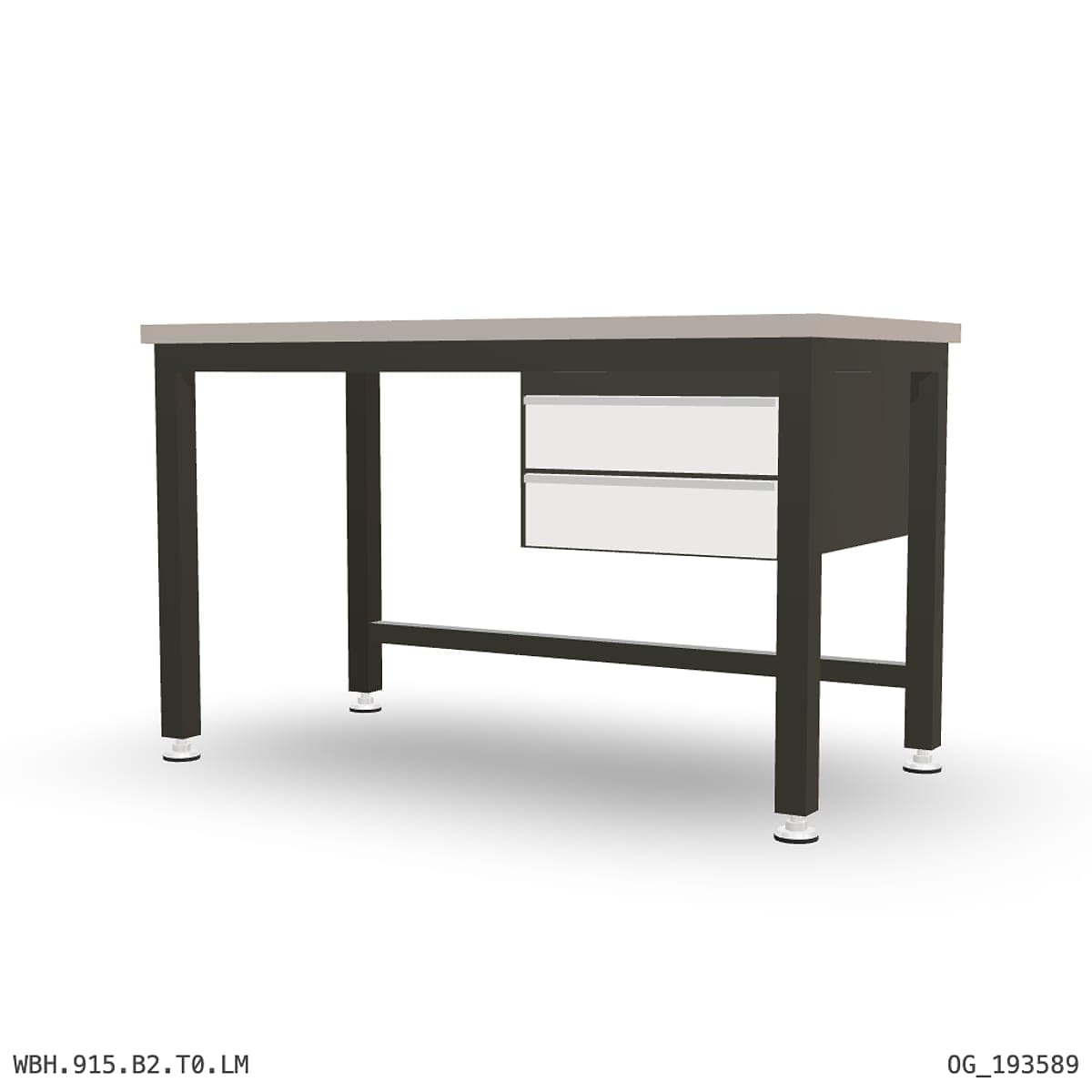 Heavy Duty Workbench 1500mm — Laminated Timber (42mm HDF), under-bench storage by Atomic Tawk