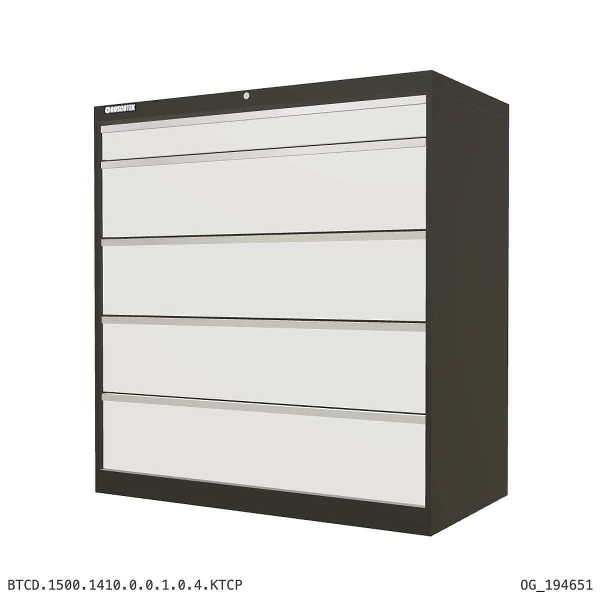 HD Cabinet 1410W × 1500H — D Series, 5-Drawer by Atomic Tawk