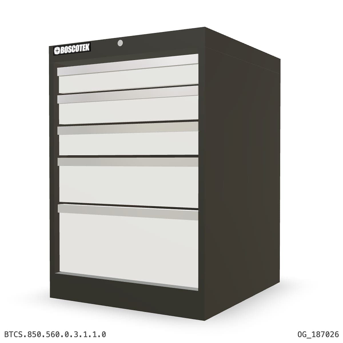 HD Cabinet 560W × 850H — S Series, 5-Drawer by Atomic Tawk