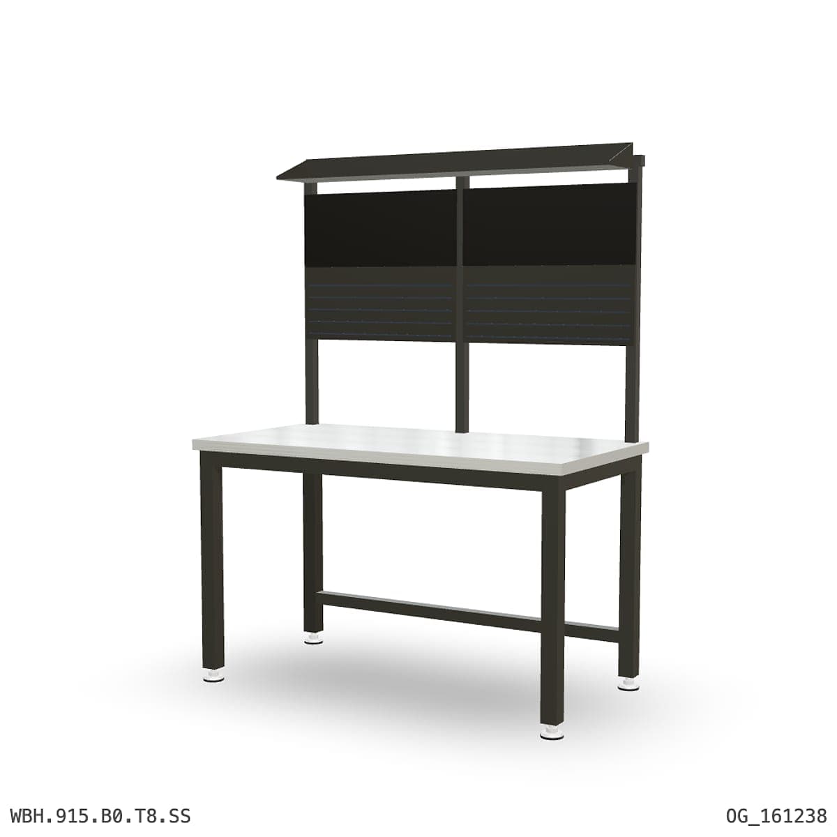 Heavy Duty Workbench 1500mm — Stainless Steel (1.2mm 304), overhead shelving by Atomic Tawk