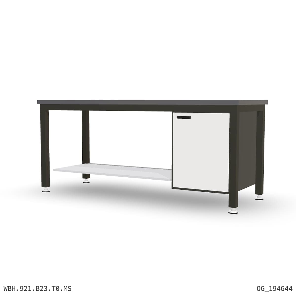 Heavy Duty Workbench 2100mm — 2mm Mild Steel, under-bench storage by Atomic Tawk