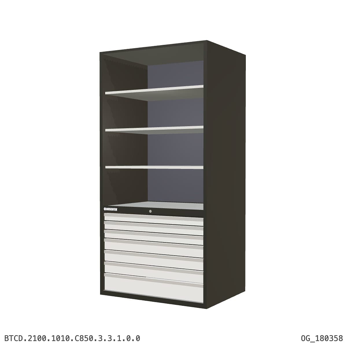 Combination Cabinet 1010W × 2100H — D Series, C850 Drawer Bay by Atomic Tawk