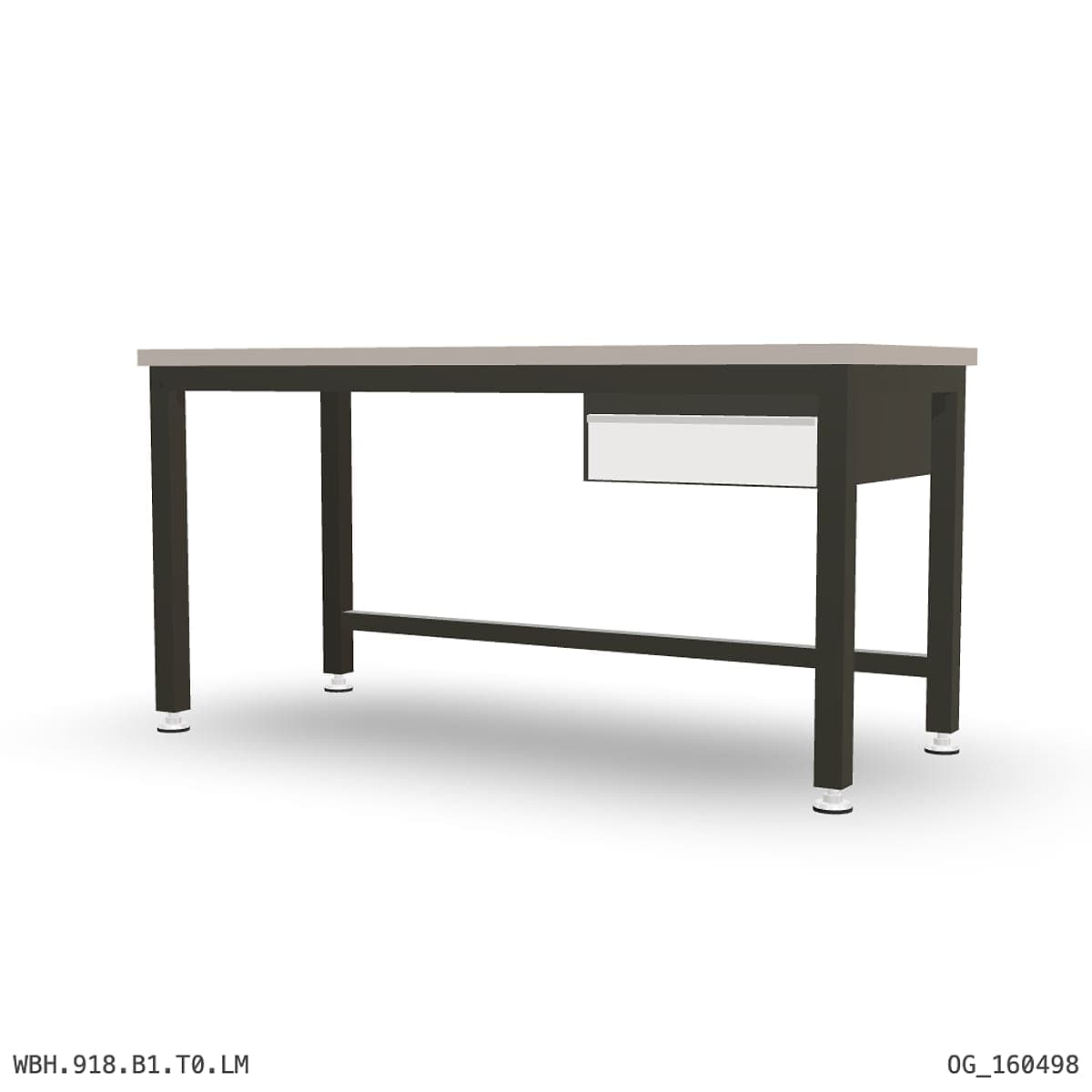 Heavy Duty Workbench 1800mm — Laminated Timber (42mm HDF), under-bench storage by Atomic Tawk