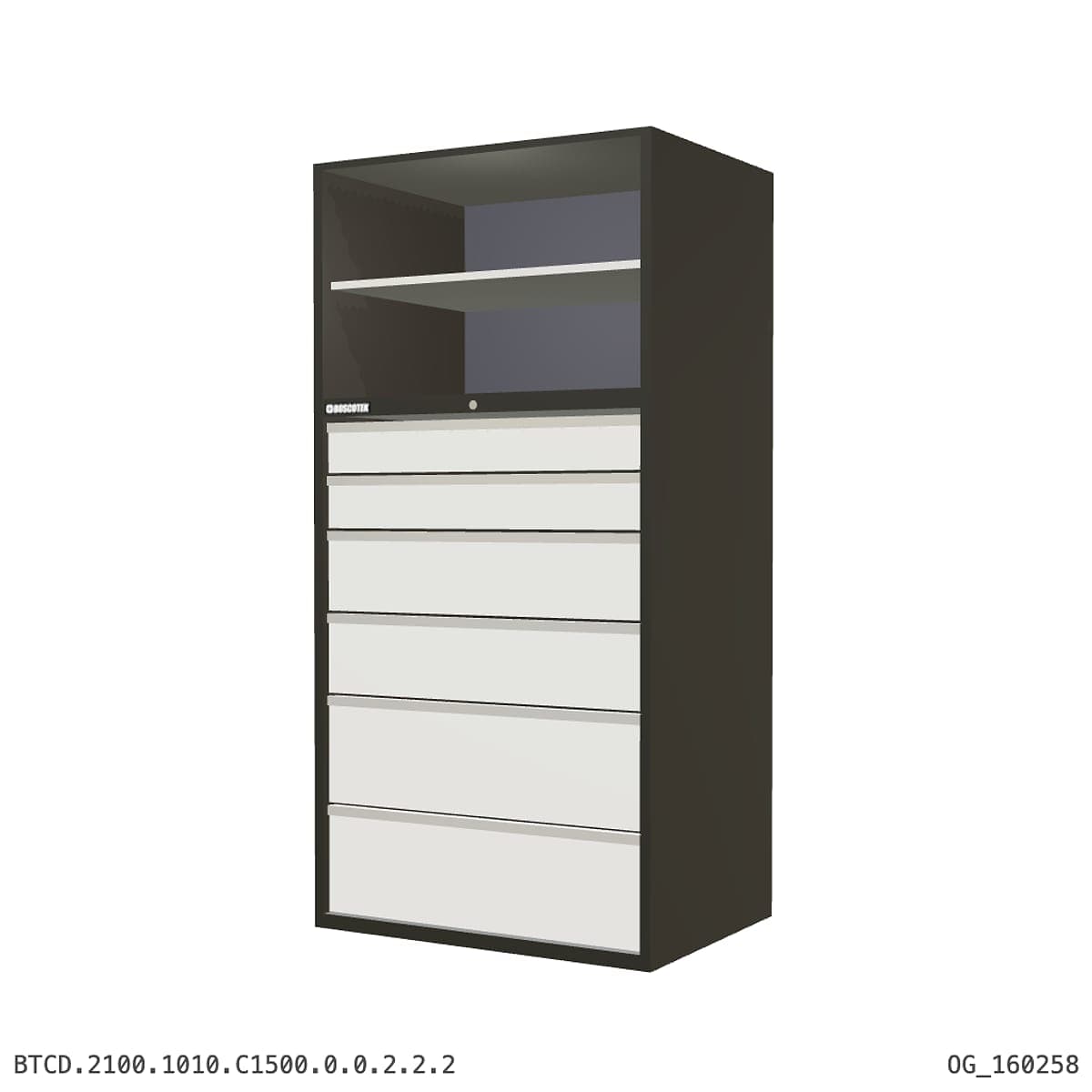 Combination Cabinet 1010W × 2100H — D Series, C1500 Drawer Bay by Atomic Tawk