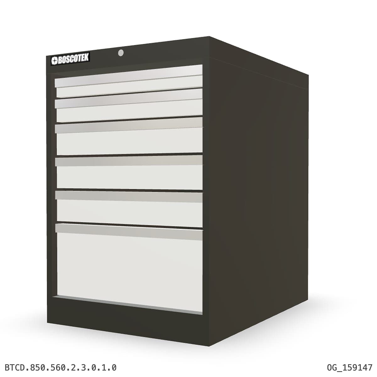 HD Cabinet 560W × 850H — D Series, 6-Drawer by Atomic Tawk