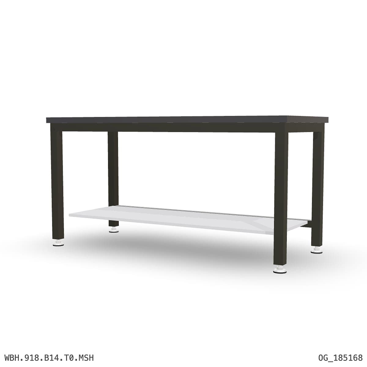 Heavy Duty Workbench 1800mm — 3mm Mild Steel (Heavy), under-bench storage by Atomic Tawk